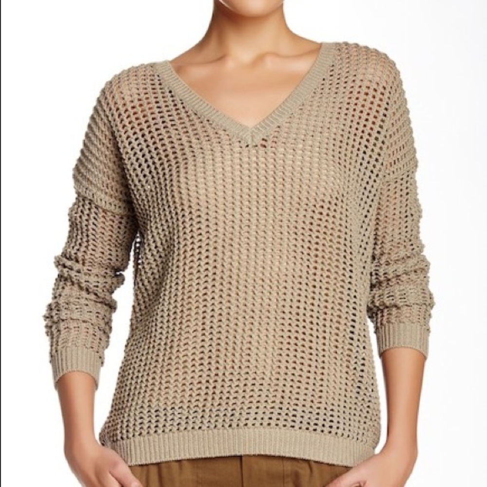Vince Grid Mesh Sweater, New With Tag, XXS